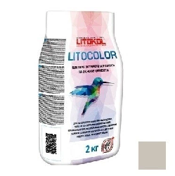 Смесь затирочная LITOKOL LITOCOLOR 1-5 L.10 цементная светло-серая (2кг) картинка