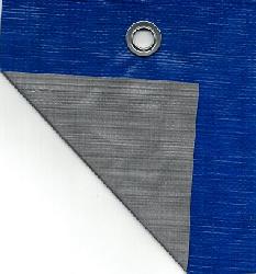 Тент Тарпаулин 180 г/кв. м, 4м х 6м с люверсами (синий/серый) картинка