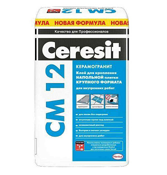 Клей CERESIT СМ 12/25, для керамогранита и плит крупного формата (25кг) (Бух) картинка