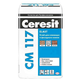 Клей CERESIT СМ 117/25 для плитки, универсальный эластичный (25кг) картинка