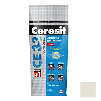 Затирка Ceresit СЕ 33 2-5мм жасмин (2кг) картинка