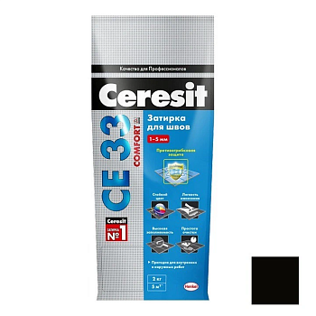 Затирка Ceresit СЕ 33 2-5мм графит (2кг) картинка