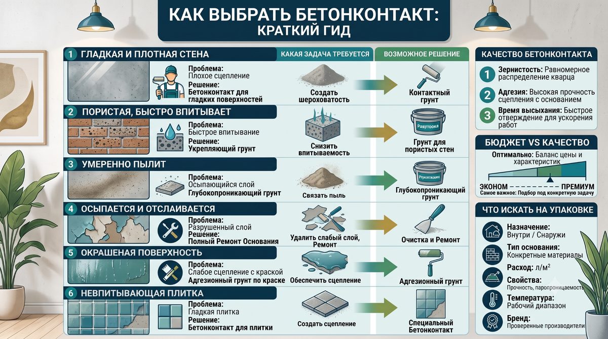 как выбрать бетонконтакт