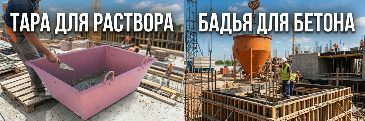 тара для раствора или бадья для бетона фото