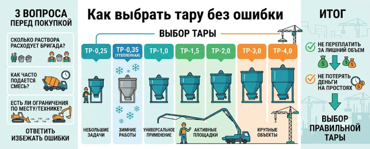 как выбрать тару для раствора