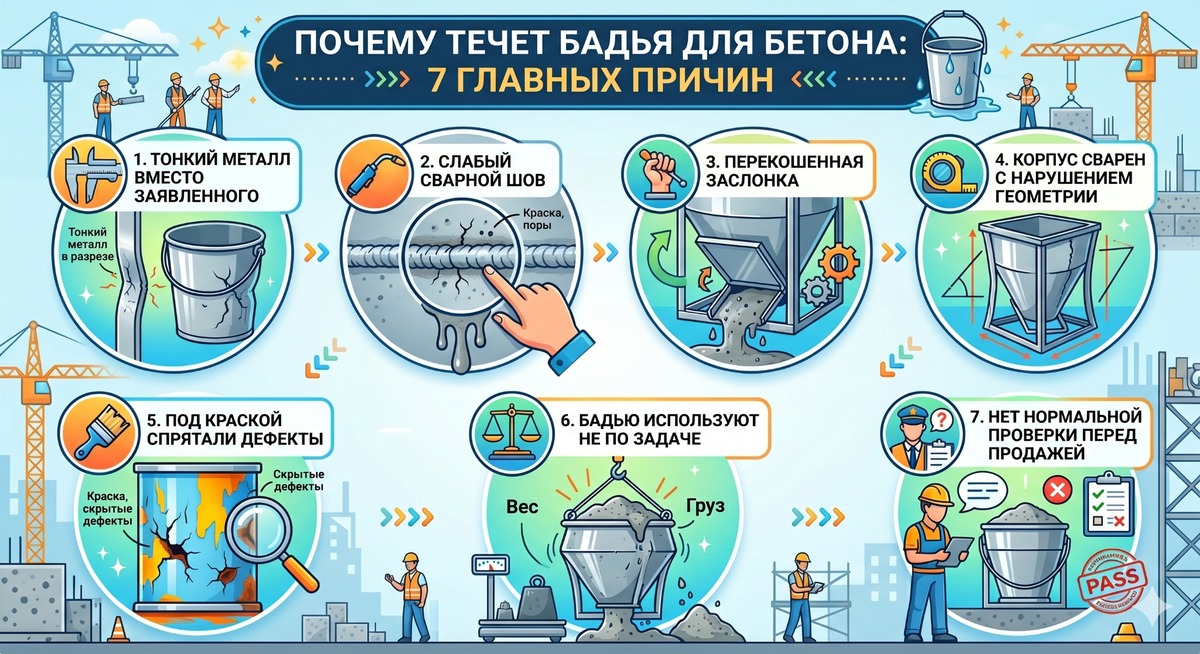 течет бадья причины