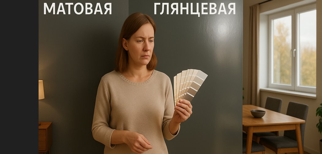 выбор между глянцевой и матовой краской