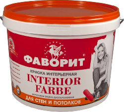 Краска "ФАВОРИТ" ВДАК 20И-1, для стен и потолков, белая 15 кг фото
