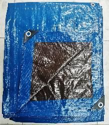 Тент Тарпаулин 150 г/кв. м, 4м х 6м с люверсами (синий/коричневый) картинка