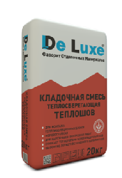 Теплая кладочная смесь De Luxe Теплошов 20кг, 70шт/под. картинка