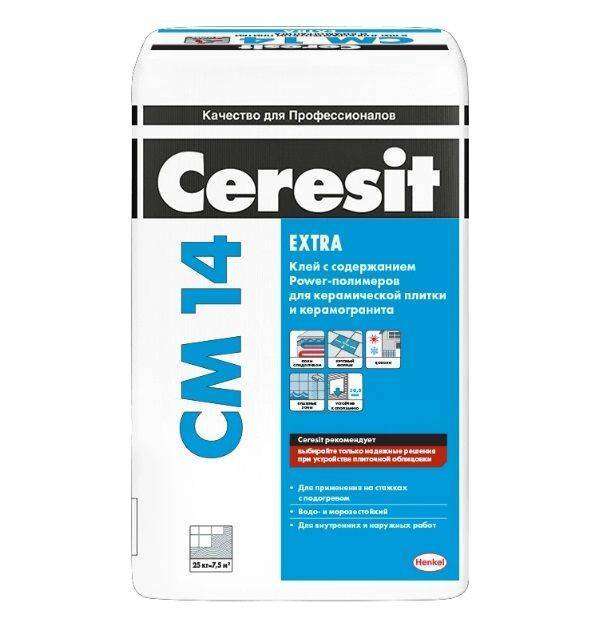 Клей CERESIT СМ Extra 14/25 (25кг), для плитки