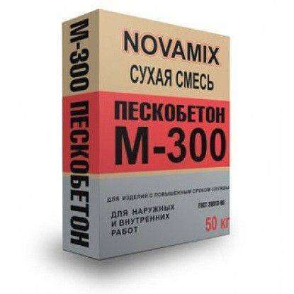 Сухая смесь пескобетон М-300 Novamix (50кг)