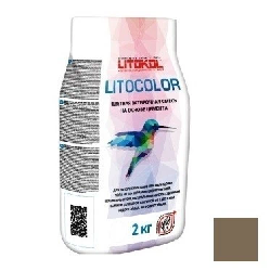 Смесь затирочная LITOKOL LITOCOLOR 1-5 L.12 цементная темно-серая (2кг)