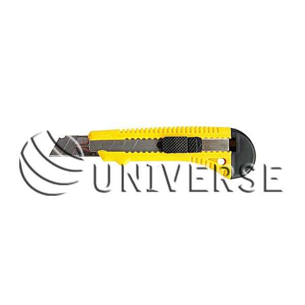 Нож малярный UNIVERSE 18 мм , с мет.направляющей, ручная фиксация(320 шт/кор,20шт/упак)