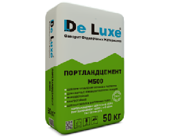 Цемент De Luxe M500 СЕМ II 42,5 Д20 серый 50кг, 30шт/под картинка