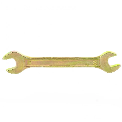 Ключ рожковый  10х11мм желтый цинк Сибртех картинка
