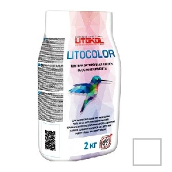 Смесь затирочная LITOKOL LITOCOLOR 1-5 L.00 цементная белая (2кг)