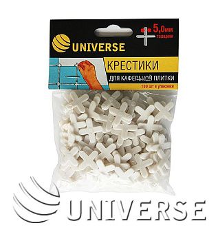 Крестики для кафельной плитки 5 мм. (100 шт. в упаковке) UNIVERSE ( 100 шт/коробка)  фото
