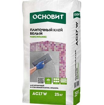 Клей ОСНОВИТ МАКСИПЛИКС Профи Мрамор АС17 W, плиточный (25кг) картинка