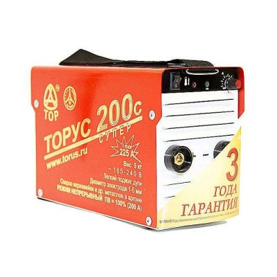 Сварочный инвертор ТОРУС-200 + комплект проводов фото
