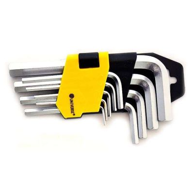 Набор коротких имбусовых ключей HEX, 1.5-10 мм, 9 шт, UNIVERSE фото