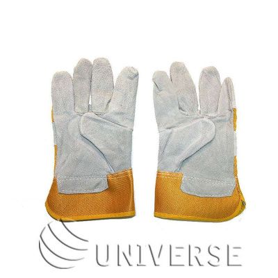 Перчатки UNIVERSE спилковые комбинированные с подкладкой фото