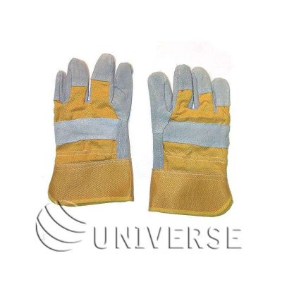 Перчатки UNIVERSE спилковые комбинированные с подкладкой фото