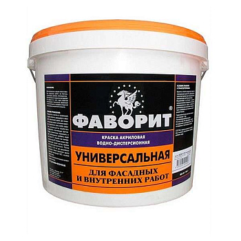 Краска "ФАВОРИТ" ВДАК-11-Ф-1 Универсальная белая (89% белизны) (евроведро по 15кг)  картинка