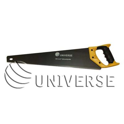 Ножовка по дереву UNIVERSE , 500мм,  7-8 TPI, ЗУБ - 2D, 2-х компонентная ручка  (24 шт/кор,6шт/упак) фото