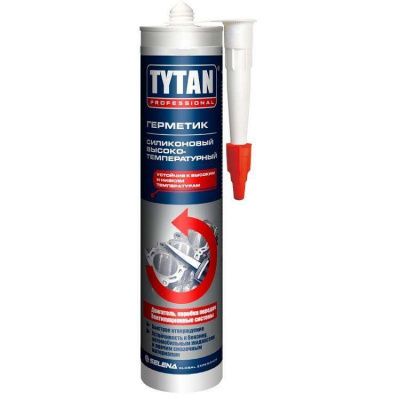 Герметик силиконовый Tytan Professional высокотемпературный красный 310 мл фото