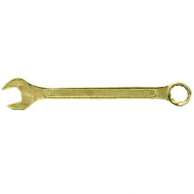 Ключ комбинированный 27 мм желтый цинк СИБРТЕХ фото