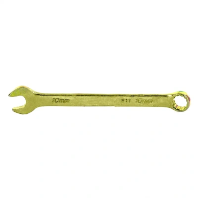 Ключ комбинированный 10 мм, желтый цинк Сибртех фото