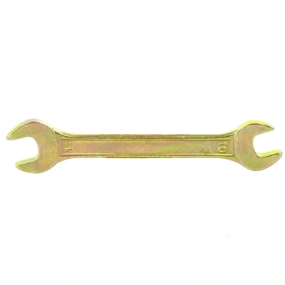 Ключ рожковый  10х11мм желтый цинк Сибртех фото