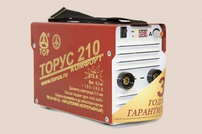 Сварочный инвертор ТОРУС-210 + комплект проводов фото