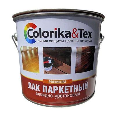 Лак паркетный полуматовый Colorika&Tex 2,7л фото