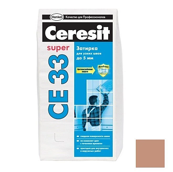 Затирка Ceresit СЕ 33 2-5мм светло-коричневый (2кг) картинка