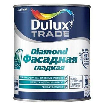 Краска фасадная Dulux база BW гладкая матовая 1 л фото
