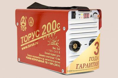 Сварочный инвертор ТОРУС-200 С + комплект проводов фото