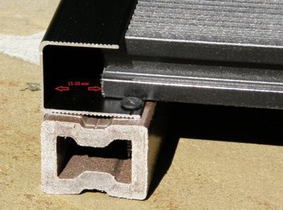 F-профиль для террасной доски MasterDeck  алюминиевый анодир. Бронза, 30*58,5*3800мм, шт фото