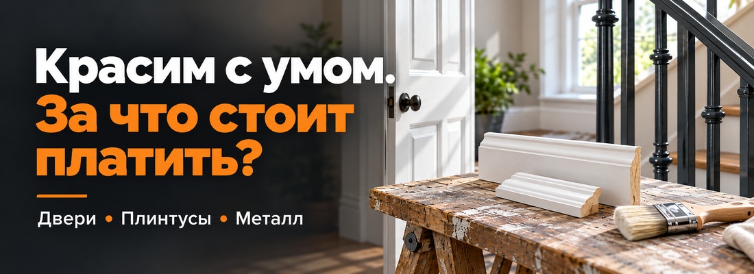 Красим с умом. За что стоит платить? Двери, плинтусы, металл